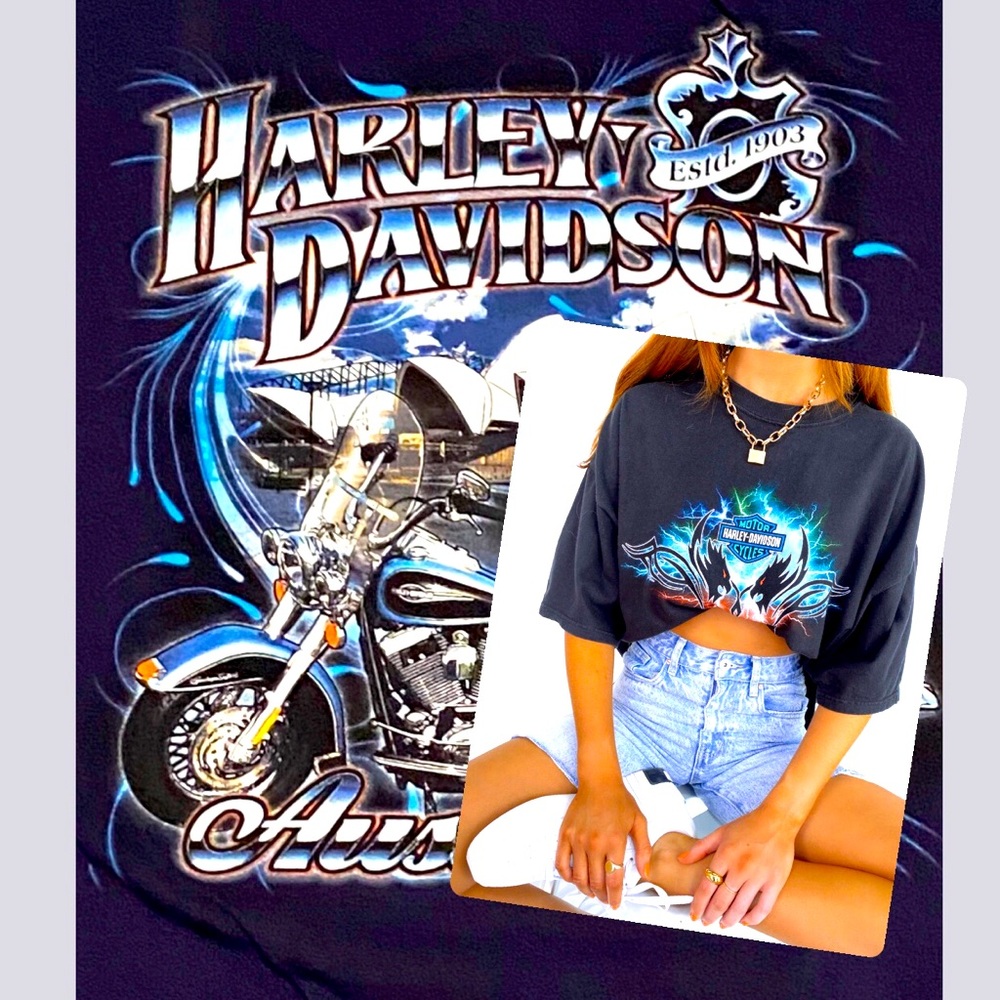 Harley Davidson oversized Tee size XXL in Navy.